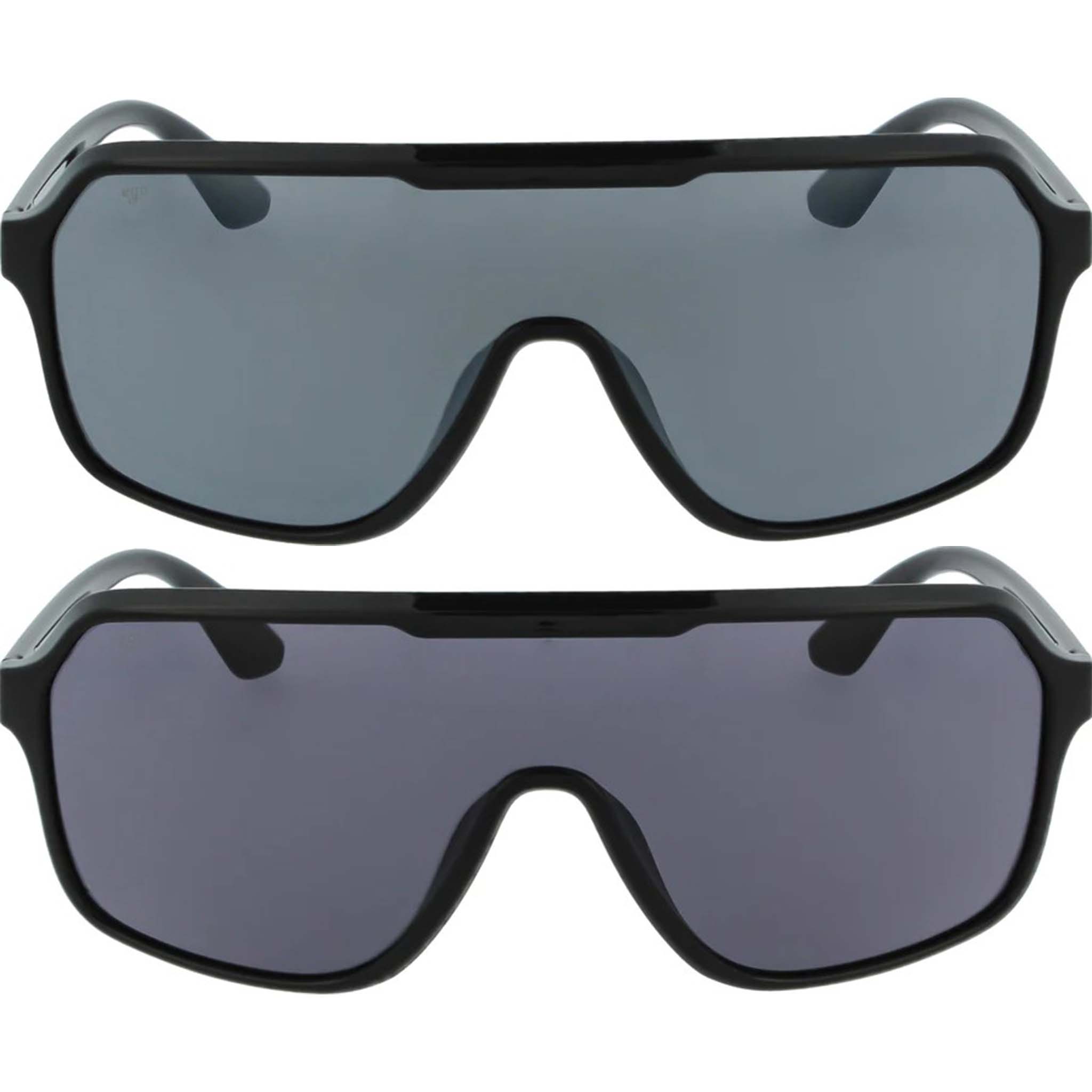 Semi Round Frame LV Style Sunglasses | Sophisticated & Sporty | 100% UV Protection | 3305 Black & Silver w/ Smoke Lens