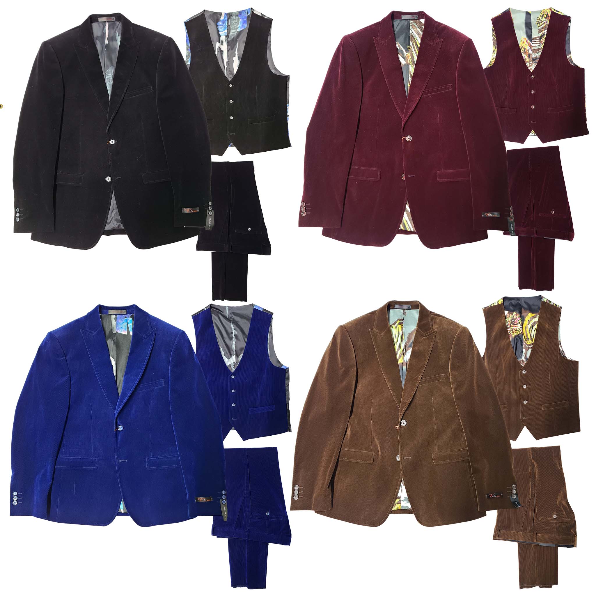 Corduroy 3pc Suits