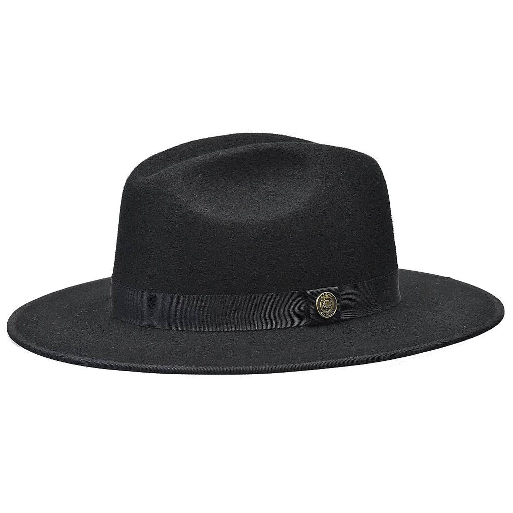 Wide Brim Wool Color Bottom Hat - The Monarch Black/Gold