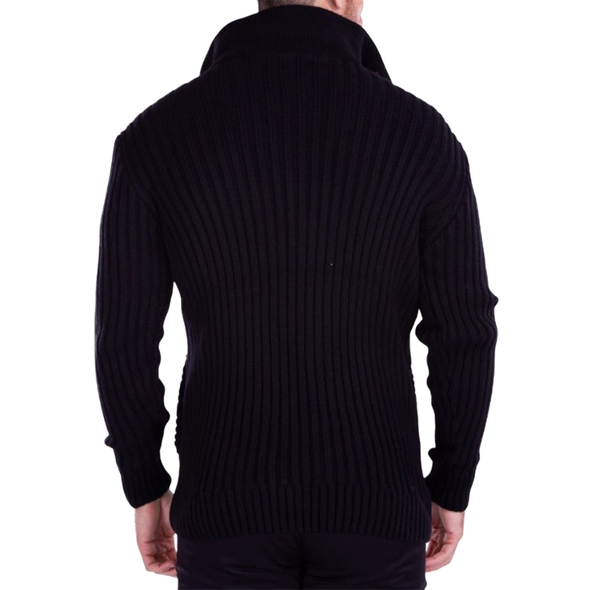 Neo NYC Inc. Timeless Elegance Black Cowl Neck Men s Sweater DNK Mobile USA Large