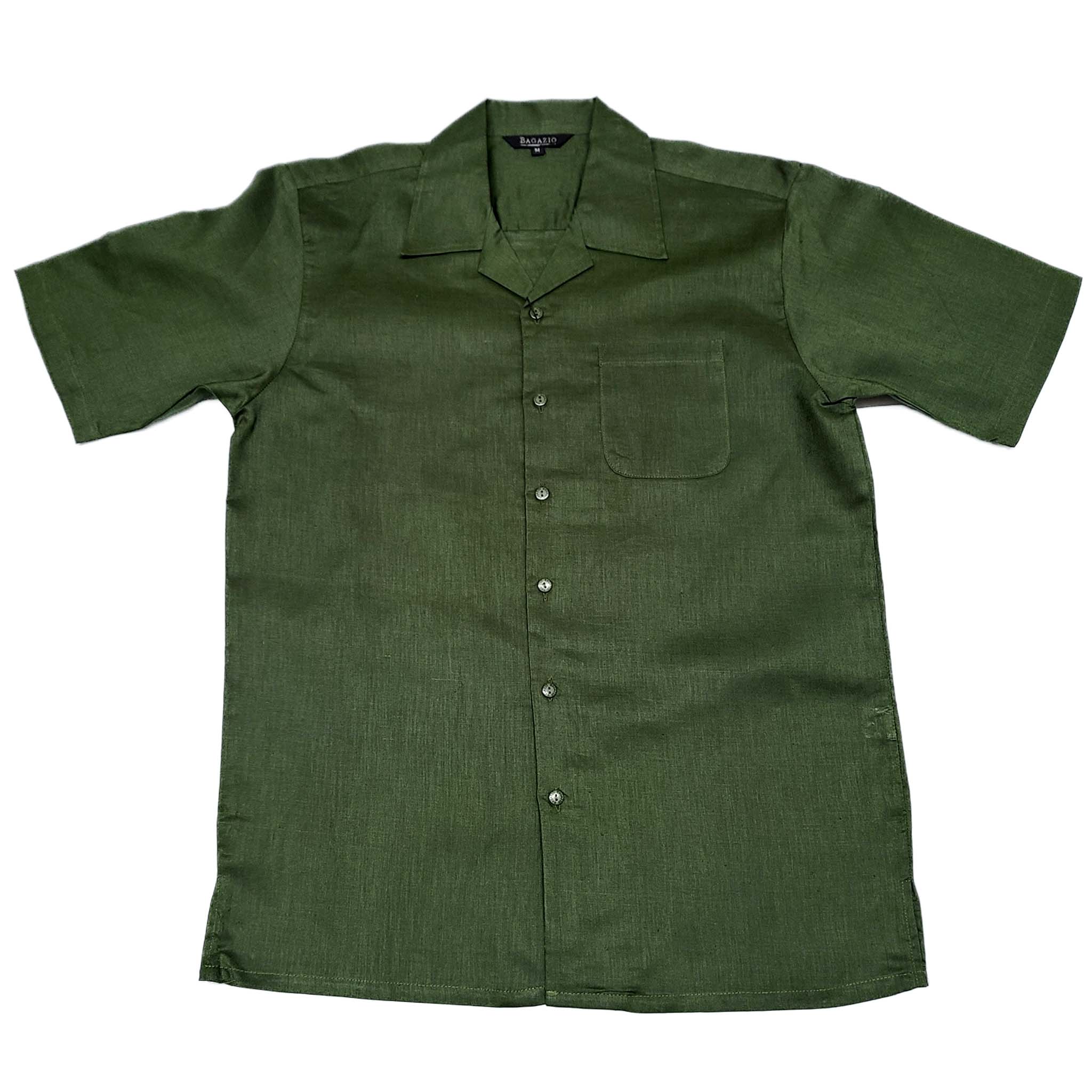 Men's Hunter Green Linen Leisure Suit