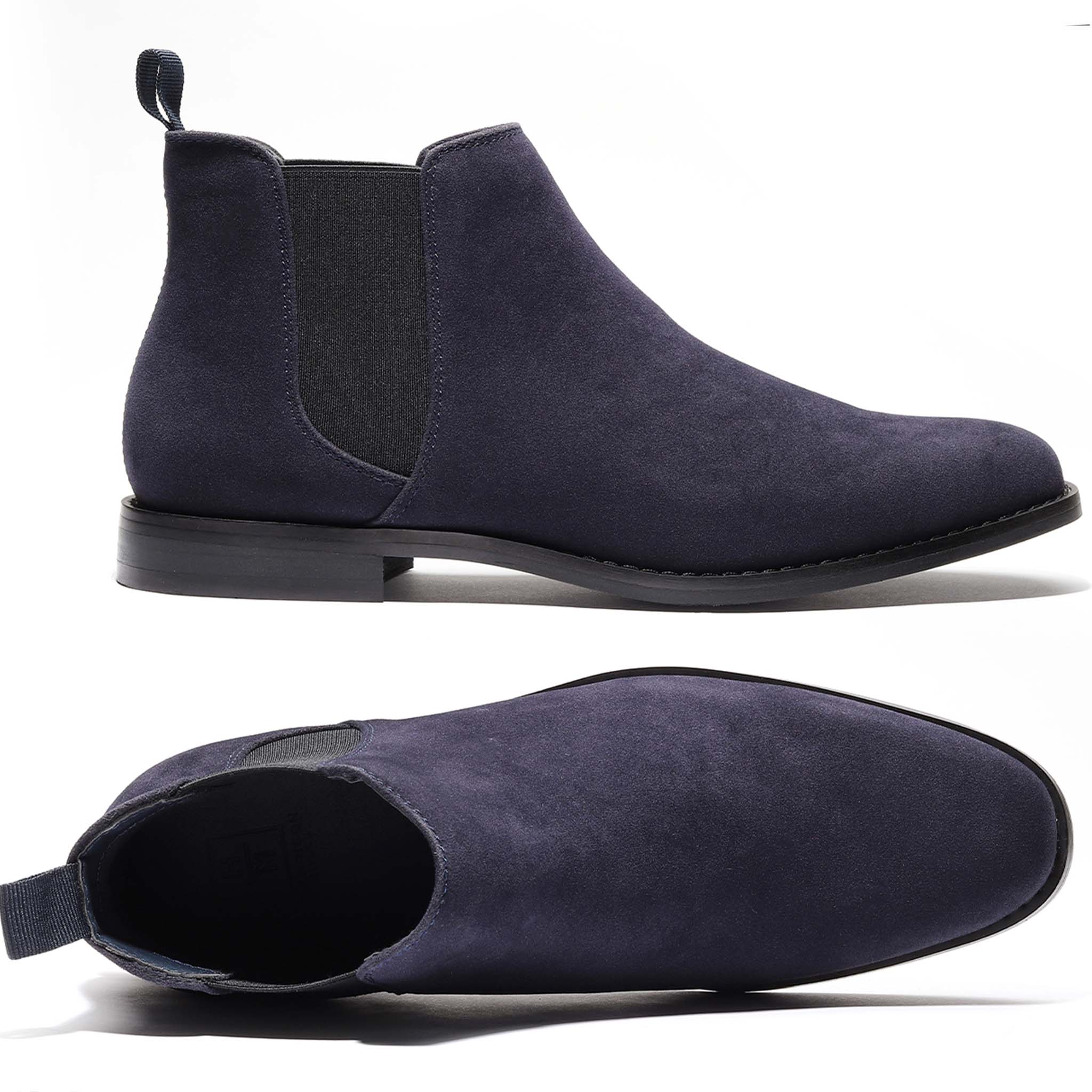 Navy Men s Suede Chelsea Boot Timeless Elegance for The Modern Gentleman 10.5 Navy