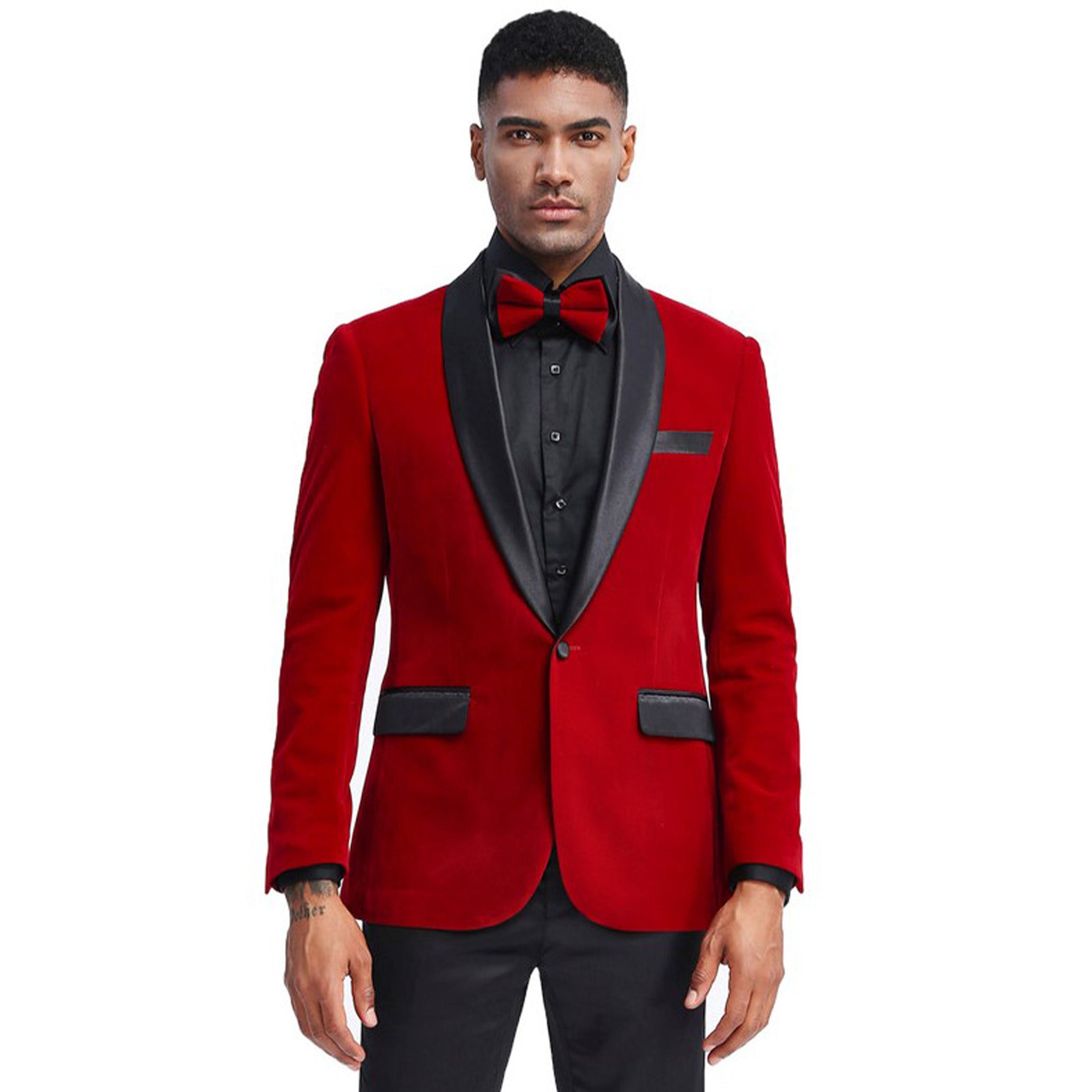 Red Velvet Slim Fit Sport Coat