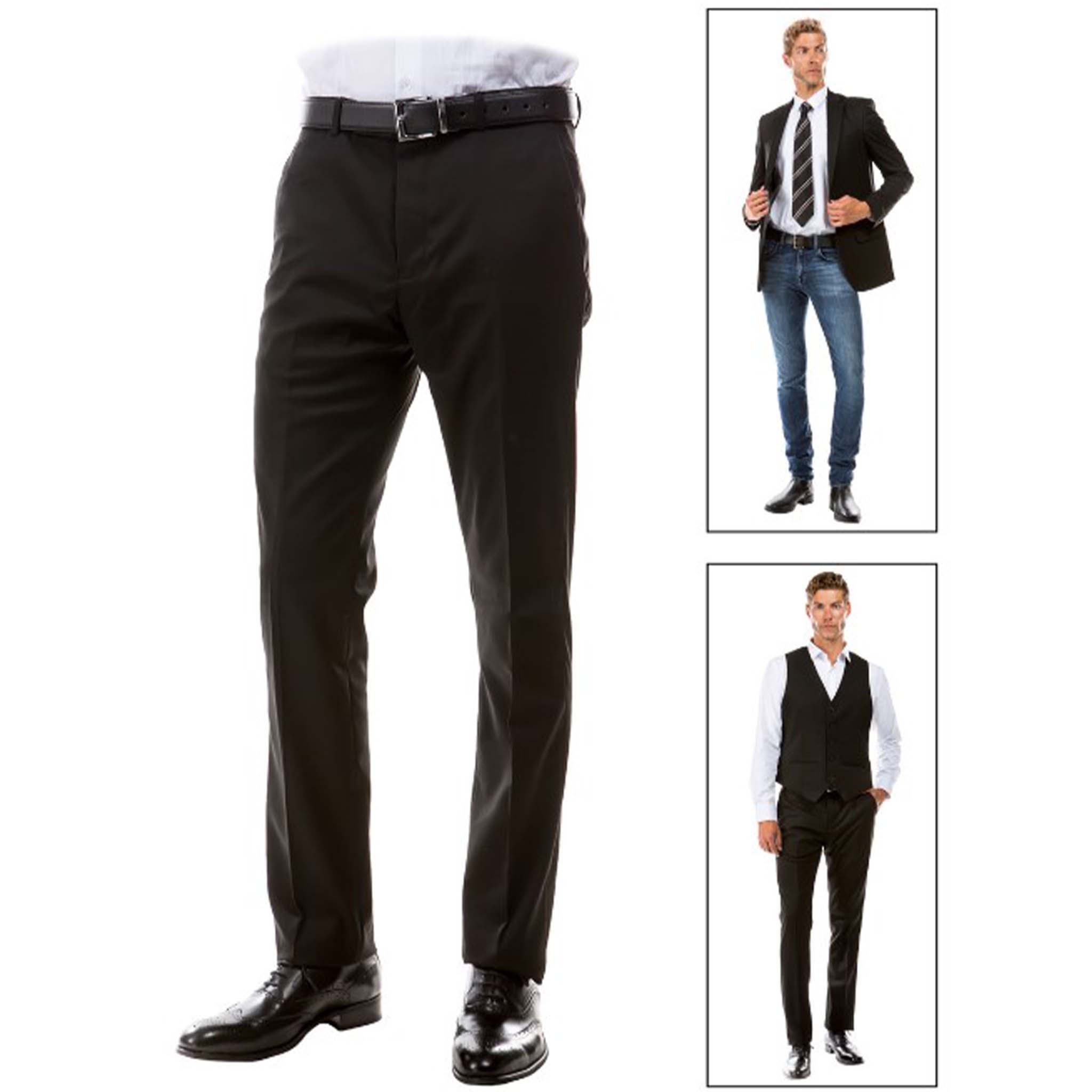 Men's Black Modern Fit Suit Pants