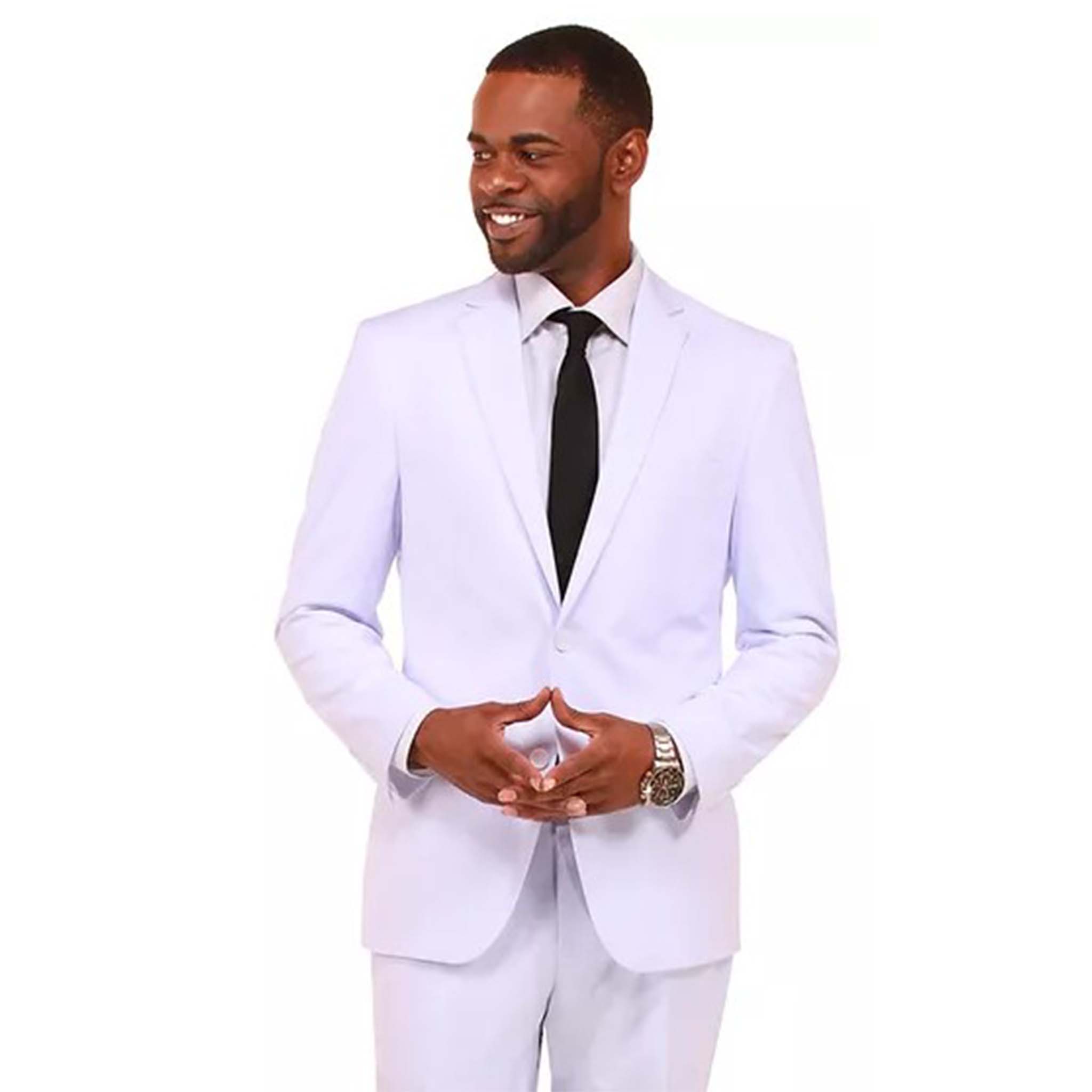 Men's Modern Fit White Suit | D&K SUIT DISCOUNTERS